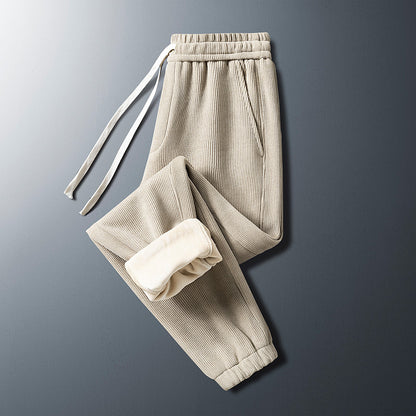 Men's Corduroy Plush Sanitary Pants - Warm & Comfortable Winter Wear