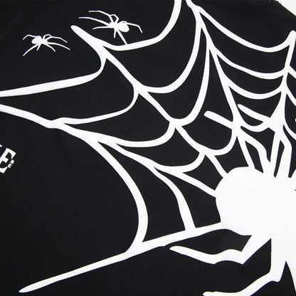 Dark Spider Web Printed Short Sleeve T-Shirt for Men | Edgy & Stylish