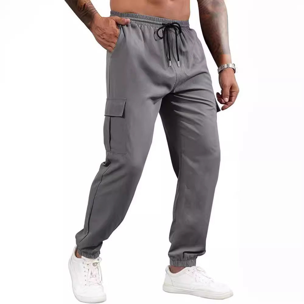 Multi-Pocket Loose Straight Cargo Trousers - Versatile and Comfortable Casual Pants