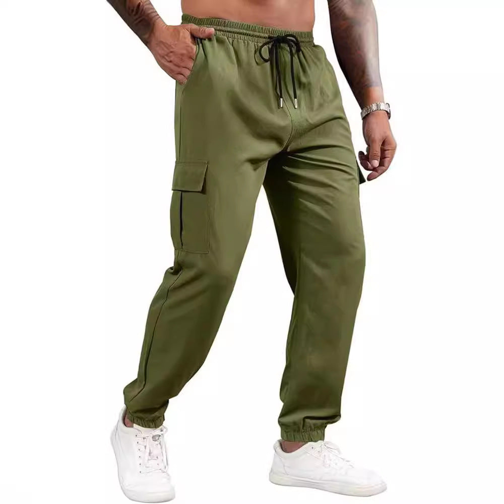 Multi-Pocket Loose Straight Cargo Trousers - Versatile and Comfortable Casual Pants