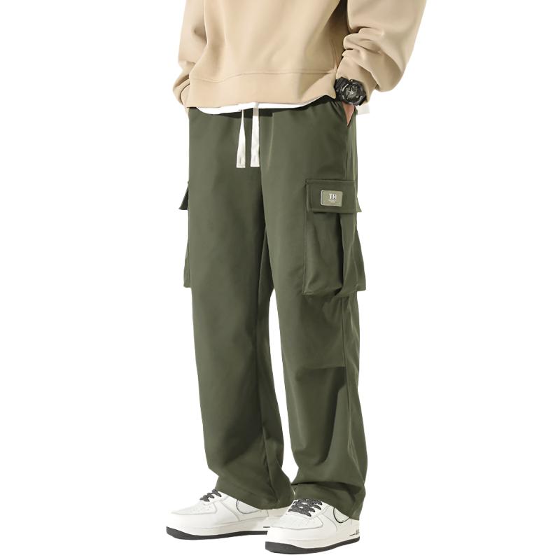 Men's Straight Multi-Pocket Casual Pants - Comfortable Everyday Wear