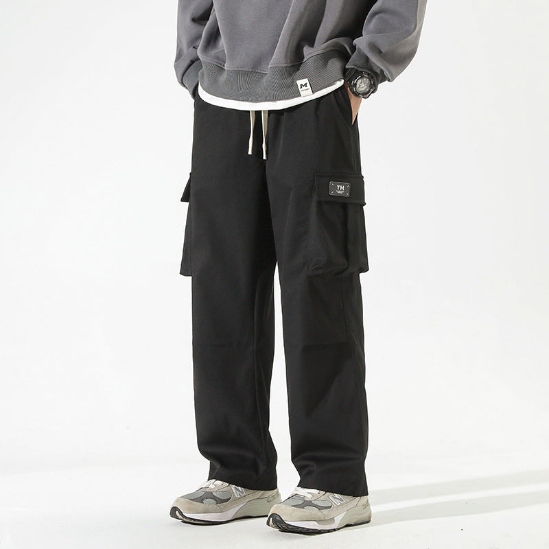 Men's Straight Multi-Pocket Casual Pants - Comfortable Everyday Wear