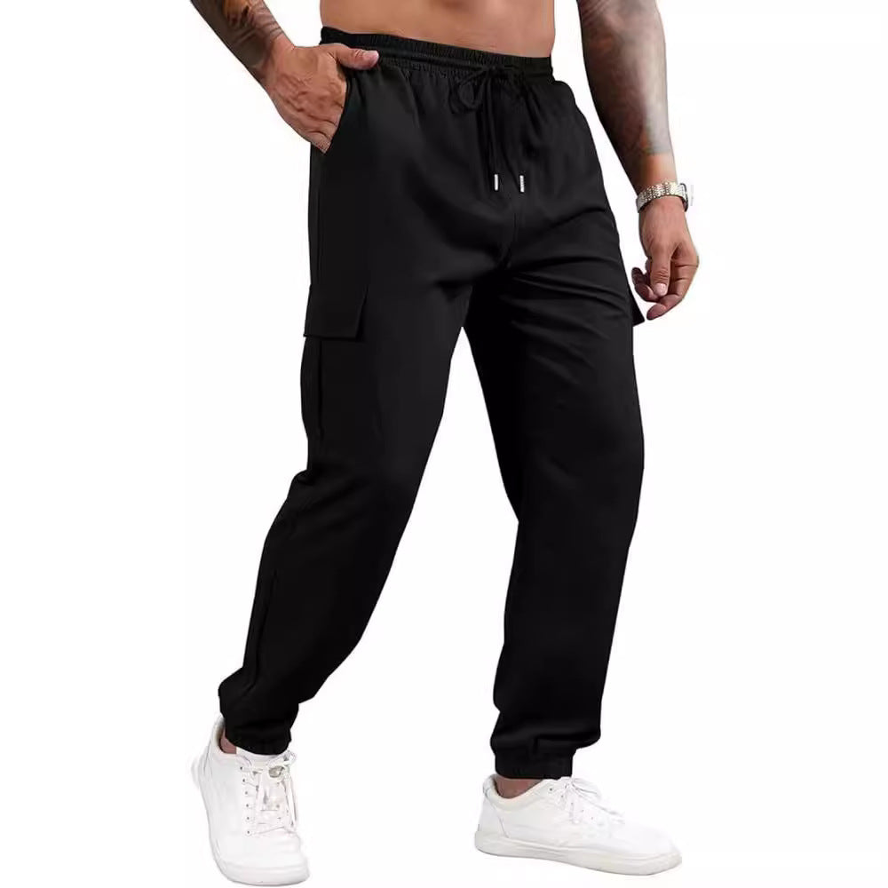 Multi-Pocket Loose Straight Cargo Trousers - Versatile and Comfortable Casual Pants